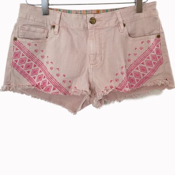 Roxy Pink Cutoffs Shorts Sz 11 - Picture 1 of 4